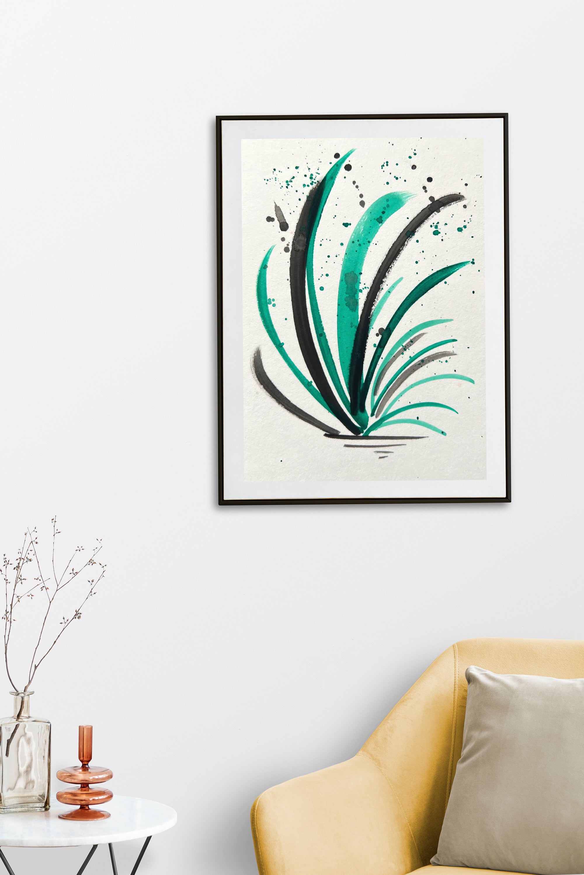 Celestial Brush Stroke Abstract Painting